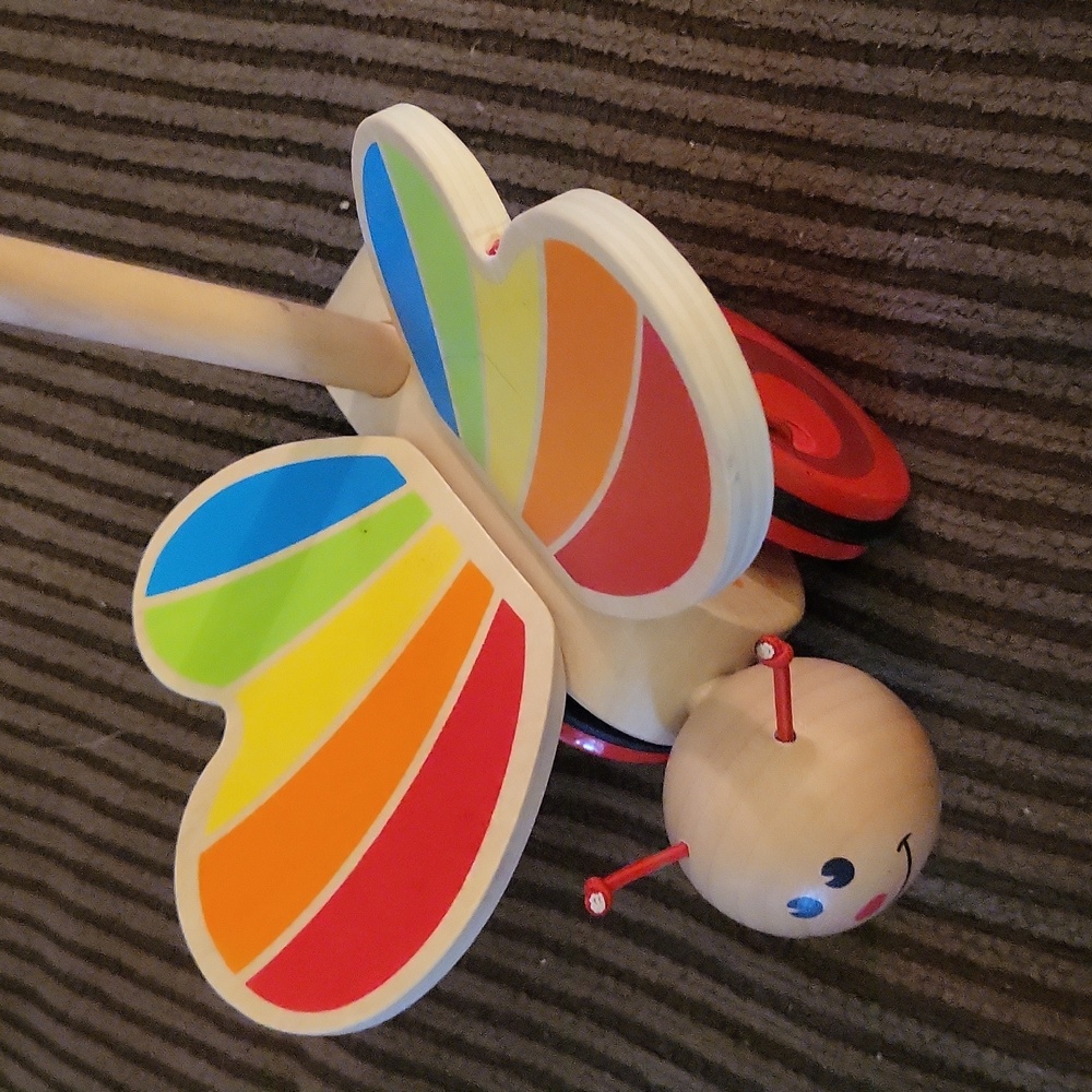 Hape International Butterfly wood Push & Pull Toy